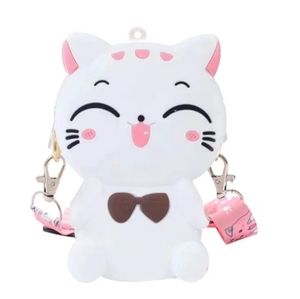 Cute little one's silicone crossbody satchel coin purse